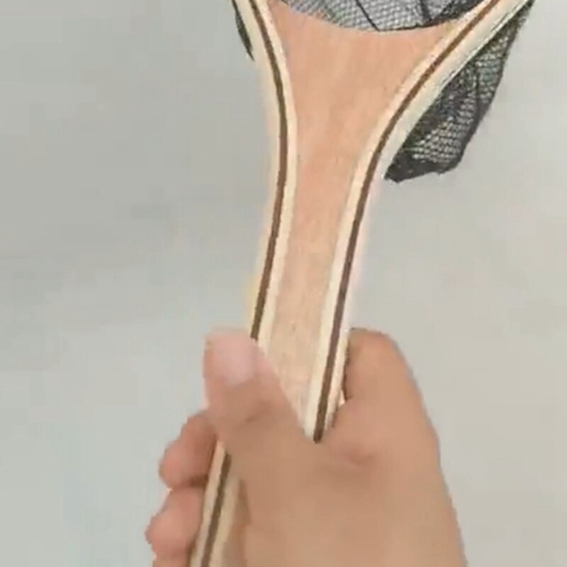 Fishing Net Fly Fly Net Wooden Handle Fly Fishing Hand-Dip Net Durable Nylon Material Net Can Safely Catch Fish