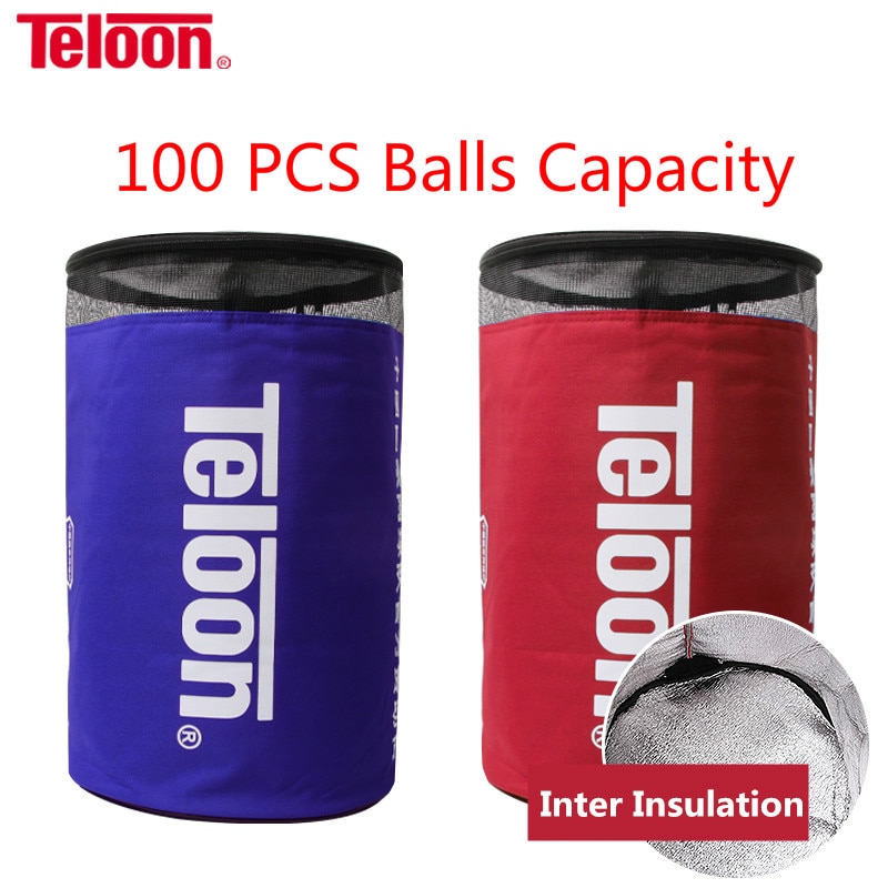 Teloon profissional saco de tênis 100 pçs tenis bolas capacidade iner isolamento qualidade superior k024spa