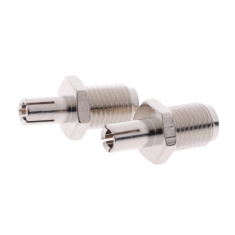 2pcs RF Coaxial Adapter SMA To TS9 Coax Jack Connector SMA Female Jack To TS9 Male Plug Silver
