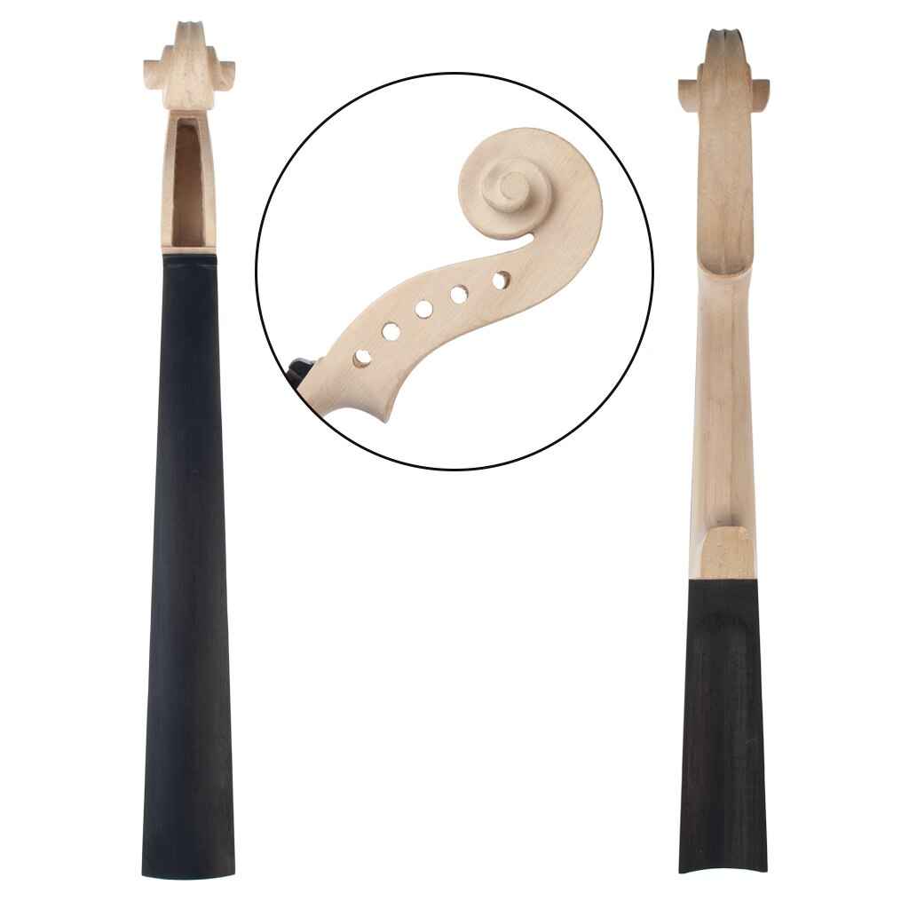 LOMMI Unfinished 5 String Violin Neck Attached Ebony Fingerboard DIY Violin Repair Making Luthier Acoustic Or Electric Violin