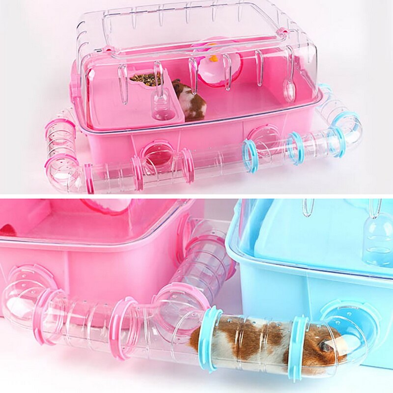 Hamster leksaksrör akryl genomskinligt rör hamster leksaker små djur hamstrar bur rör leksak 1 st