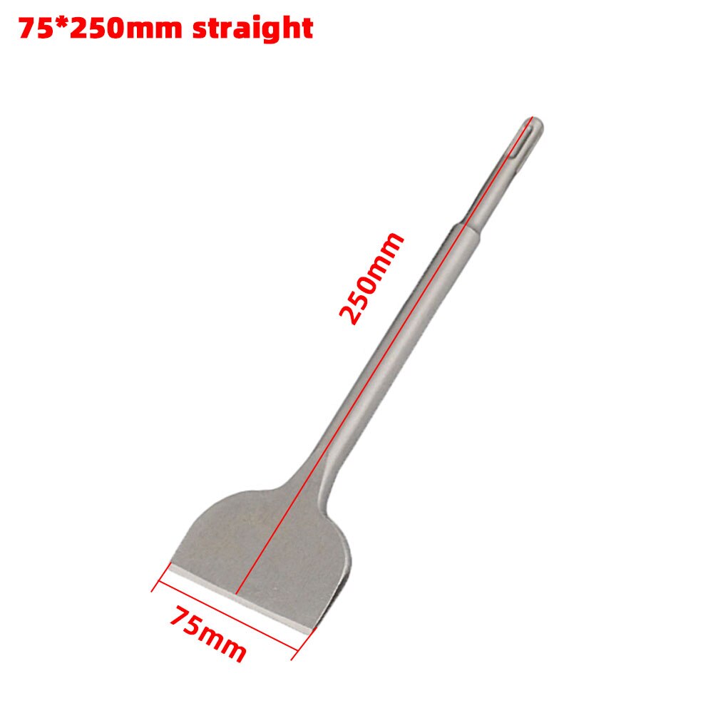 1PC SDS PLUS l Round Shank tile Shovel Electric Hammer Chise Wall Concrete Impact Drill Elbow Widening Drill bit: 75X250 straight