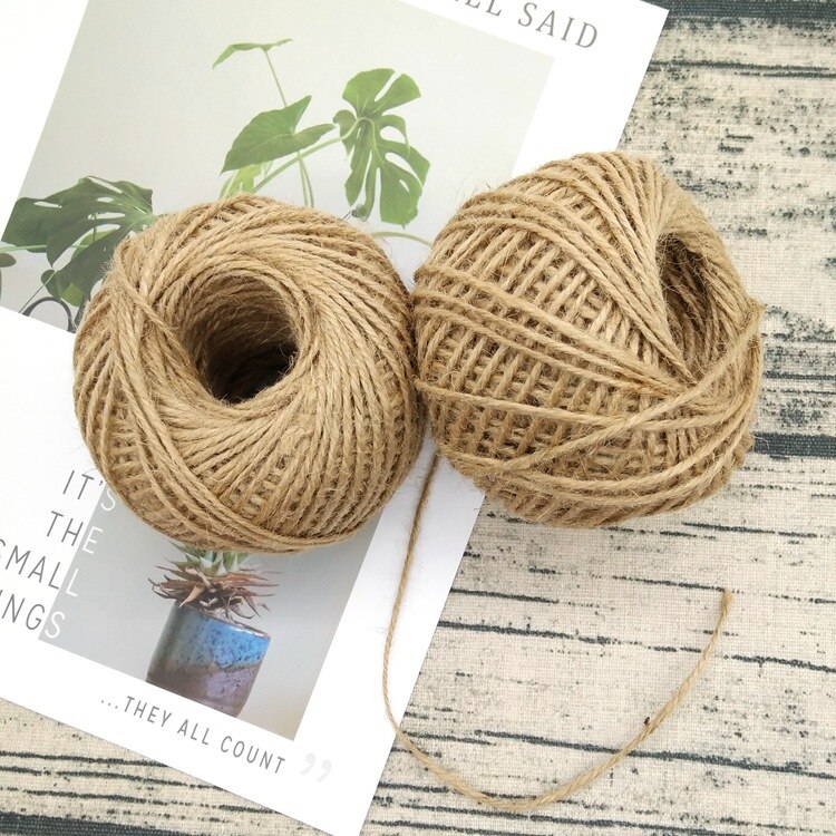 30 Meters/partij 1Roll Vlakte Jute Touw Breedte 1.5Mm Student Creatieve Hand Versierd Tag Touw Diy wikkelen Feestartikelen