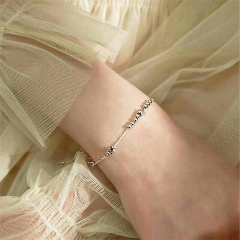 Gypsophila Cute Star Transfer Bead 925 Sterling Silver Jewelry Personality Student Popular Bracelets SB217