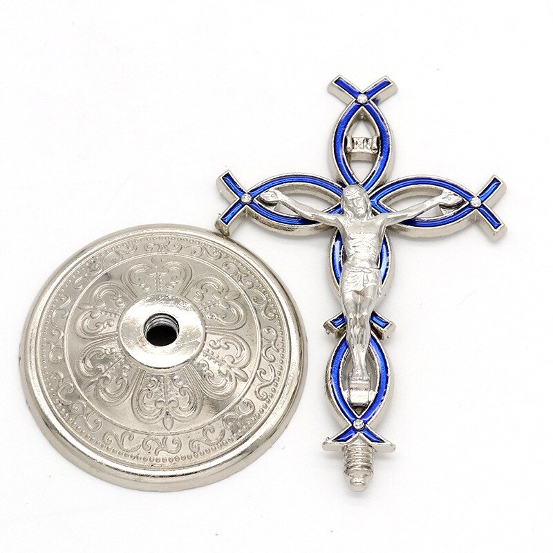 Legering Jezus Christus Kruis Crucifixo Auto Orgnament Articulos Religiosos Catolico Kapel Gebed Kruist Thuis Kantoor Decoratie