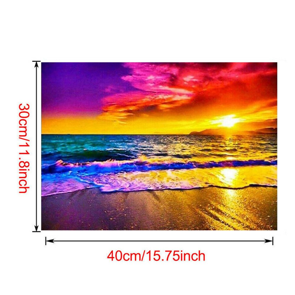 Full Square Diamond Painting Waterfall 5D DIY Diamond Embroidery Mosaic Landscape Art Kits Home Decoration 40cm x30cm