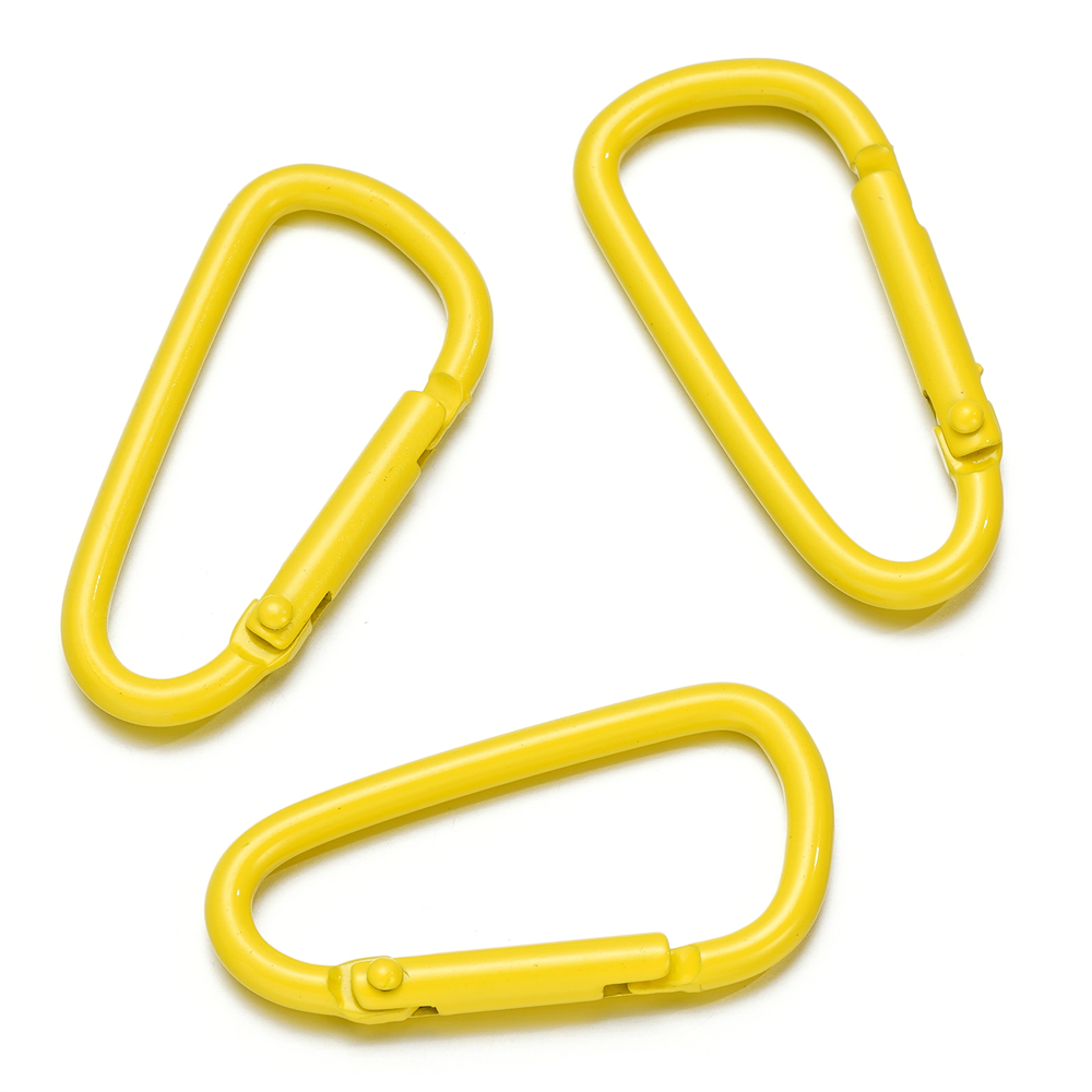 5 pçs/lote 46x23mm D Mosquetão Gancho Liga Colorida Chaveiro Snap Clip Ganchos Para Fazer Jóias Chaveiro Conector DIY Descobertas: Marinha