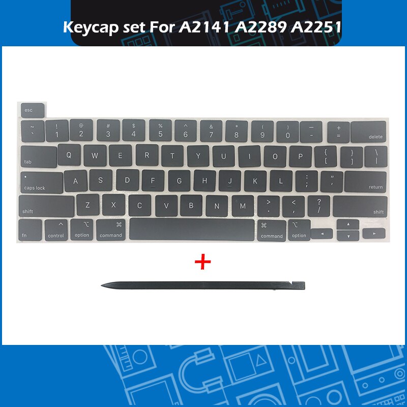 Jaar Laptop A2141 A2289 A2251 Key Cap Set Azerty Voor Macbook Pro Retina 13 "16" Keycaps toetsen Toetsenbord Reparatie