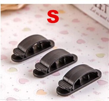 3 sztuk/zestaw drut linia Organizer robić kabli klipsy krawaty zapięcie robić przymocowania na kable uchwyt ambona odwróć linia ciągła oplot na kable zarządzanie: S