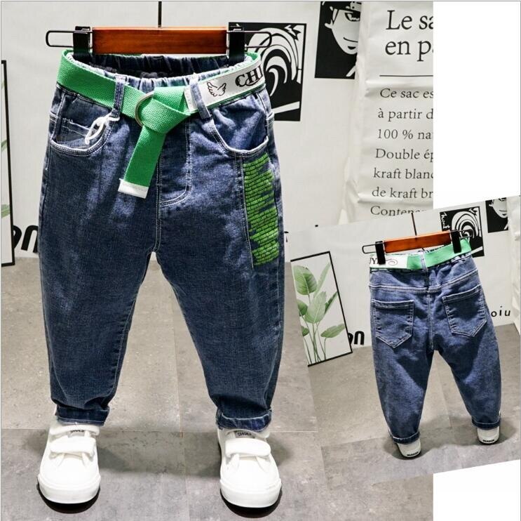 Boys Jeans Denim Trousers Kids Clothes Children Clothes Spring Autumn Boy Straight Cowboy Trousers Casual Pants 2-7Years