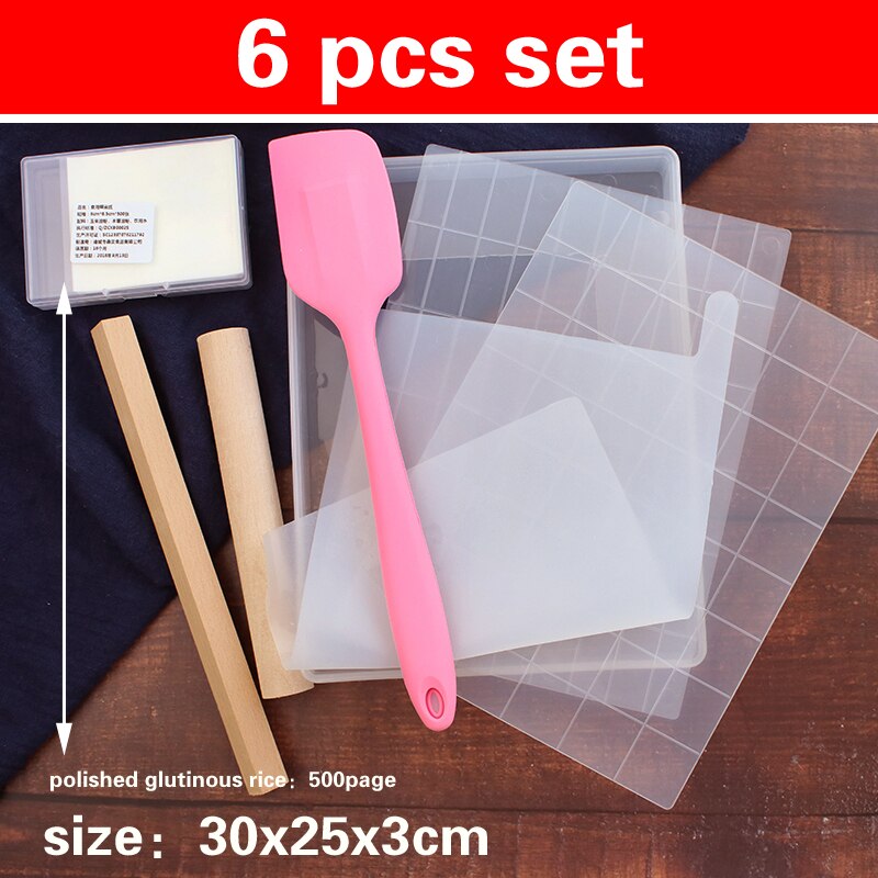 FAI DA TE Torrone Stampo FAI DA TE Candy Fare Stampi Trasparente Zucchero Maker Set Shaqima Torrone Fatti A Mano Vassoio Strumento di Rotolamento Spille tappetino In Silicone: 6 pcs set large
