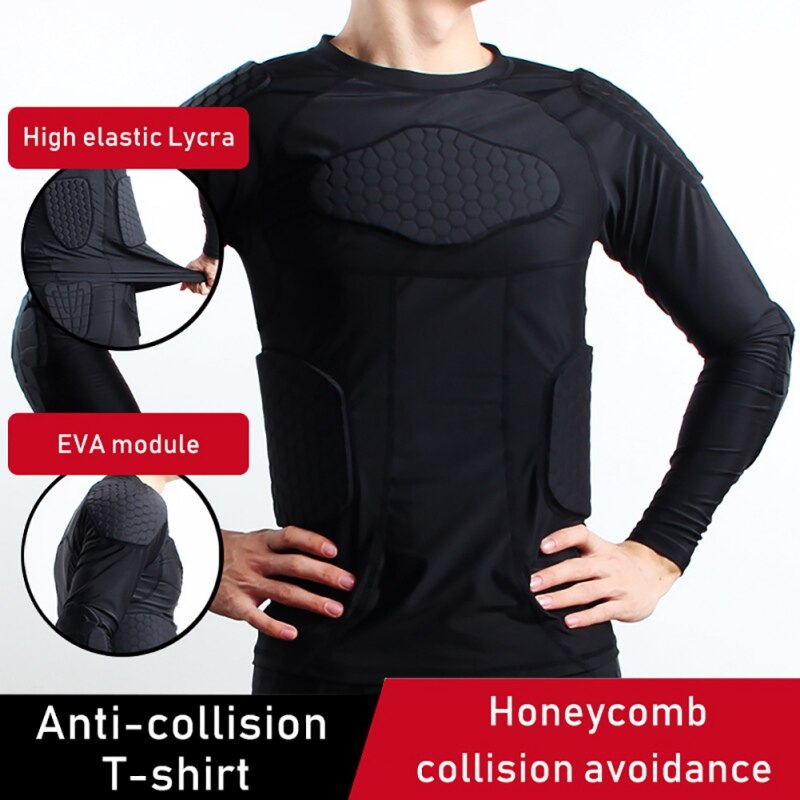 Basketball Rugby Football Goalkeeper Wear Training Riding Breathable Anti-collision Wear Long Sleeve Protective Gear Equipment
