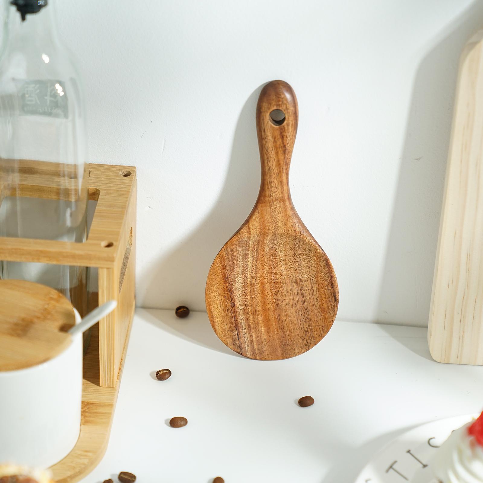 Cuchara de madera para arroz, pala para arroz, cocina de madera, cuchara grande, utensilios de madera, cucharón para servir, cucharón, vajilla, Kit S2C7, 1 ud.