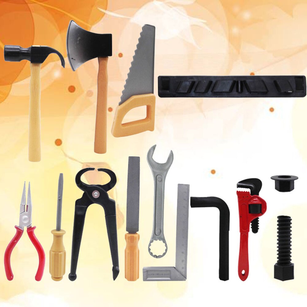 14 stücke freundlicher Simulation Reparatur Werkzeuge vorgeben Spielen Wartung einstellen Pädagogisches Lernen Spielzeug (Sortiert)