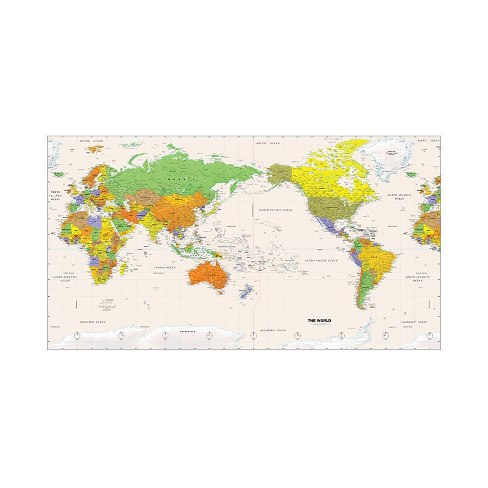 150x100cm mapa físico del mundo sin bandera mapa detallado de las principales ciudades de cada país para viajes y viajes