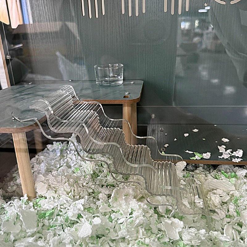 Hamster Stairs Clear Acrylic Climbing Toys For Hamsters Small Animal Ramp Hamster Furniture For Gerbils Mice Small Animals