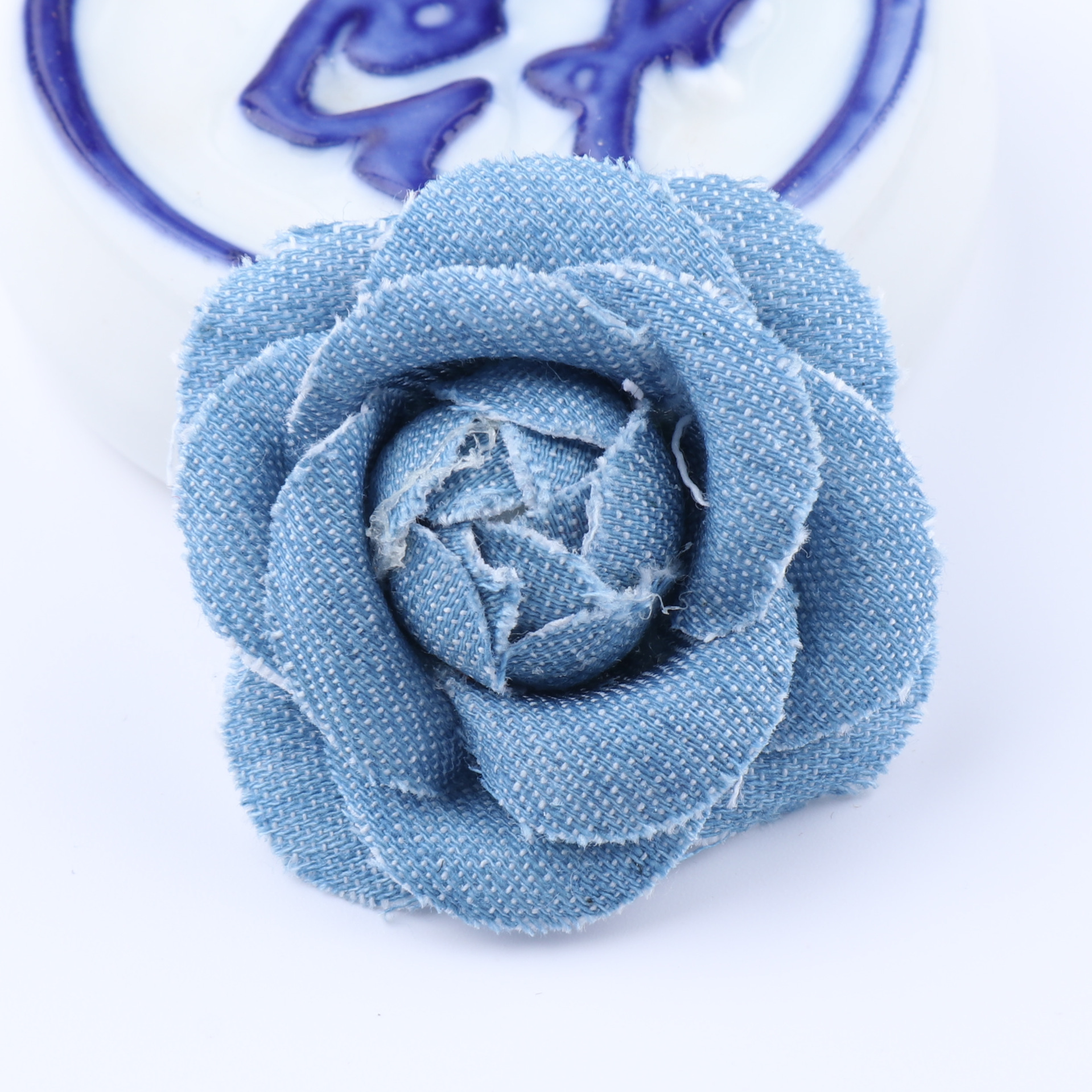 5x Kunstige Blomster 4cm - Rose Hoveder DIY til Hårpynt og Sløjfer: Sort