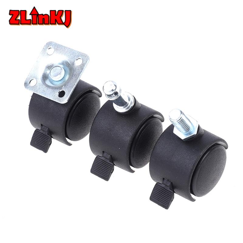 4Stck 30mm Universal- Stuhl Rad Bürostuhl Rollen Stuhl Räder Möbel Rollen schwenken Rollen Bremse Rad Ersatz Teile