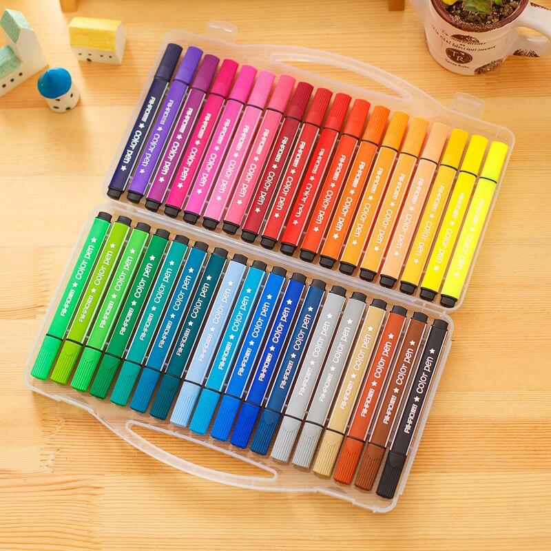 Kleur Mark Pen Art Marker Tekening Set Kleuren Kinderen Aquarel Pen Veilig Niet Giftig Water Wassen Graffiti Gezondheid