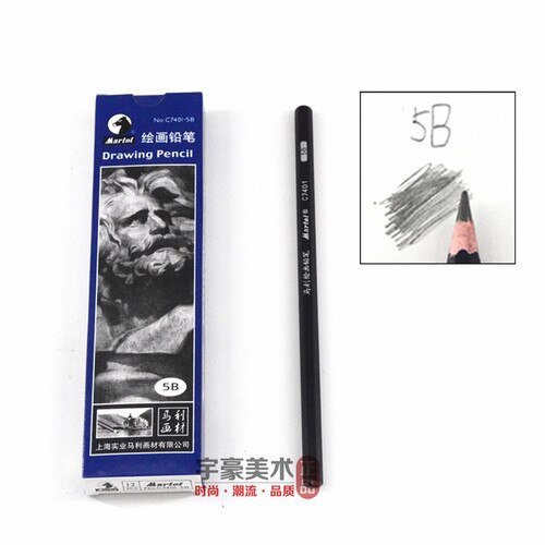 12 PCS Maries Schets Potlood 2B 4B 6B 8B 10B 14B Schilderij Tekening Potlood Creatieve Potloden: 5B