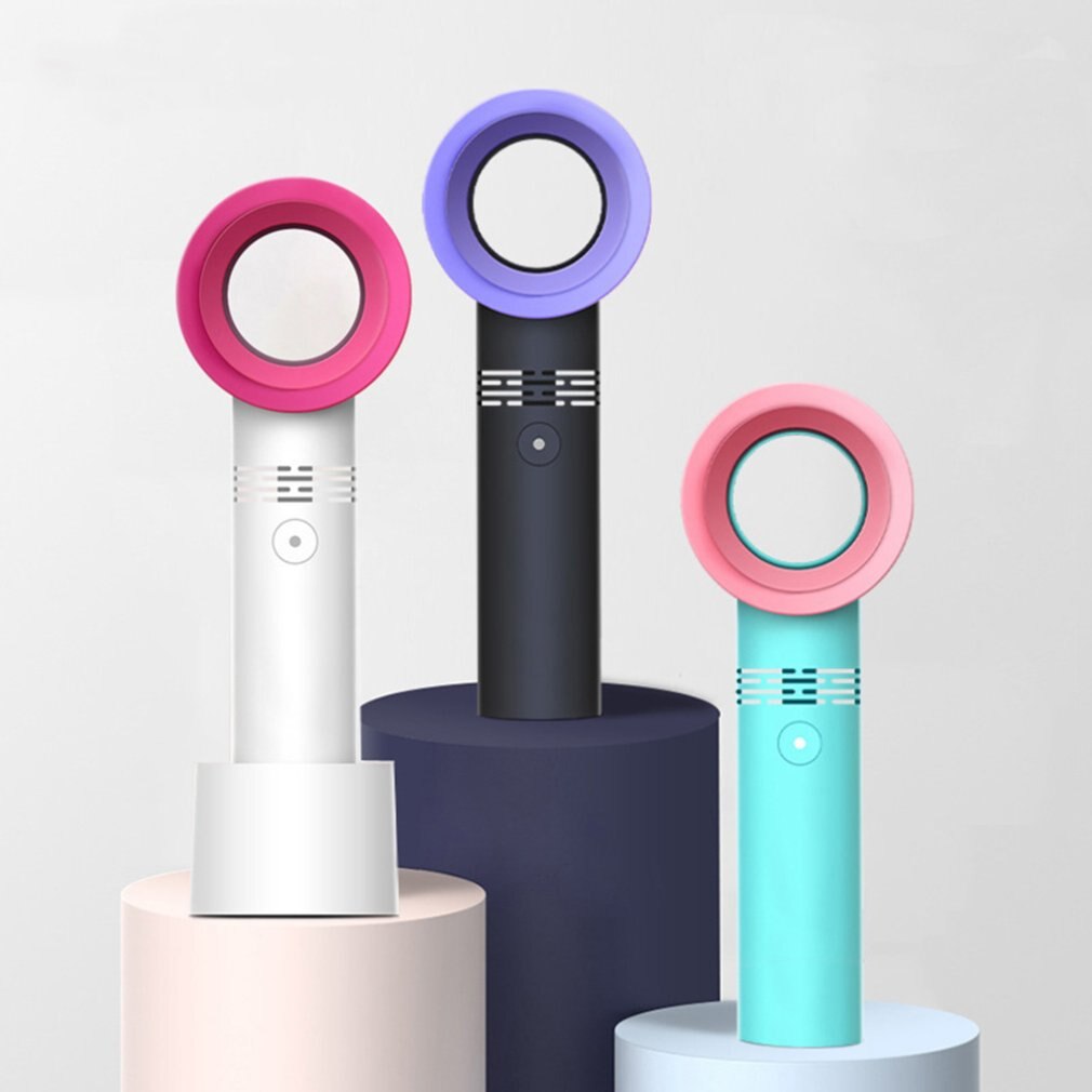 Bladloze Ventilator Oplaadbare Handheld Mini Fan Handige Usb Ventilator Draagbare Mouwloze Mini Bladeless Koeler Handy Fan