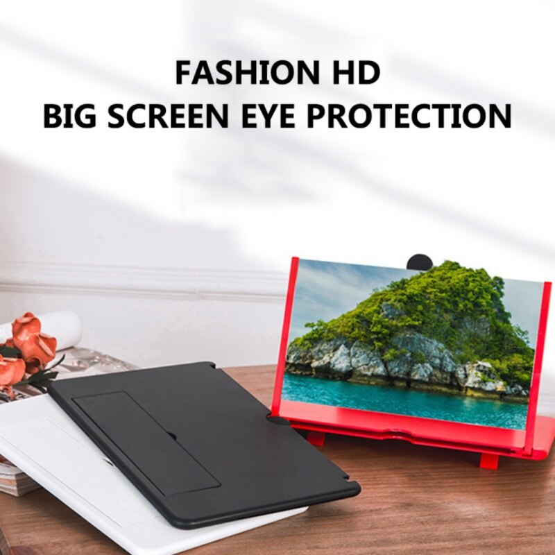12 inch Mobile Phone 3D Screen Video Magnifier Curved Enlarged Smartphone Movie Amplifying Projector Stand Bracket