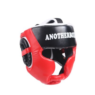 ANOTHERBOXER Boxing Headgear Men Women Muay Thai PU Leather Training Sparring Gym Equipment Grant Boxing Helmet Taekwondo Guard: Red
