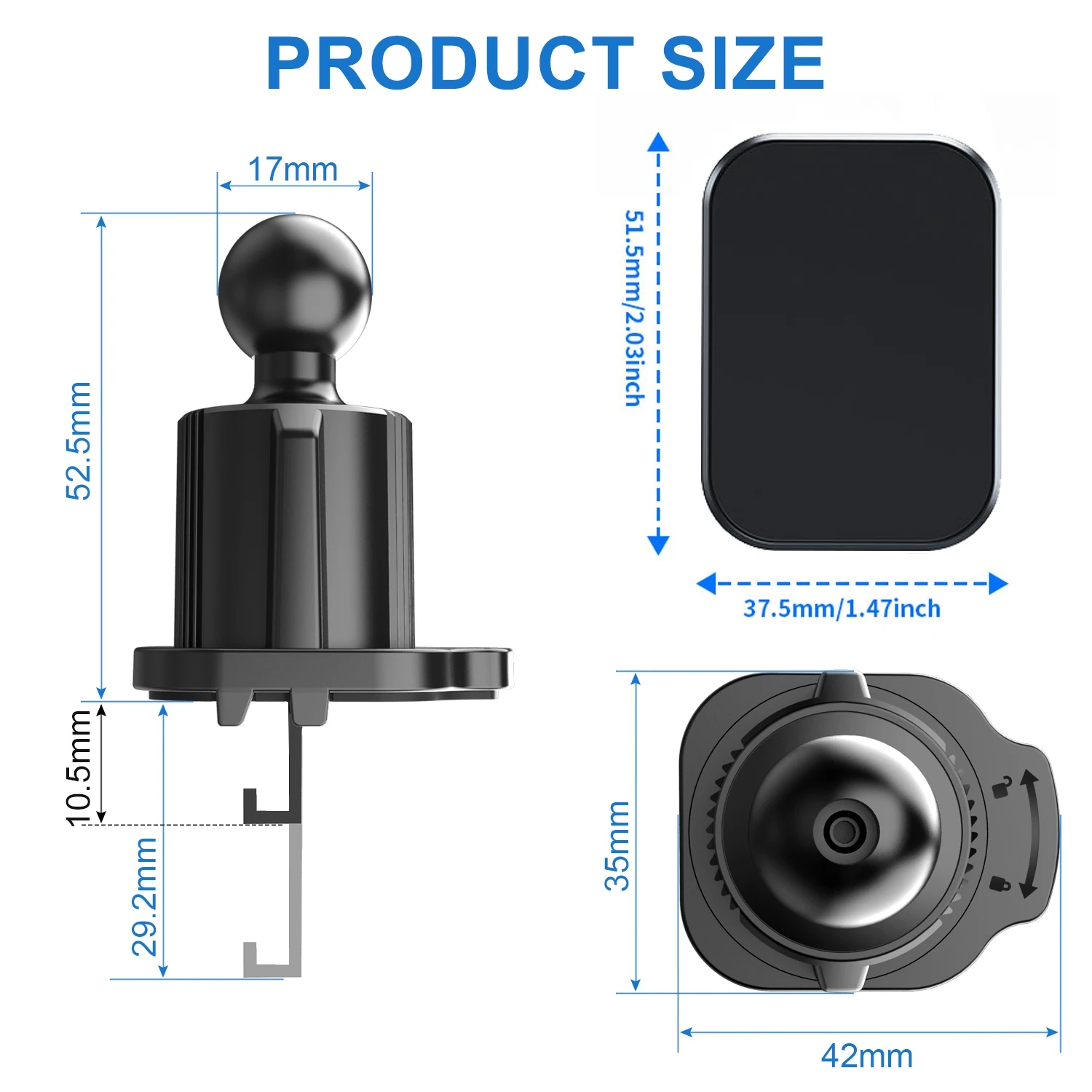 Magnetische Telefoonhouder Voor Auto-Ontluchting [Nooit Blokkeren] Universele Telefoonhouders Voor Uw Auto Handsfree Mobiele Telefoon Auto Mount