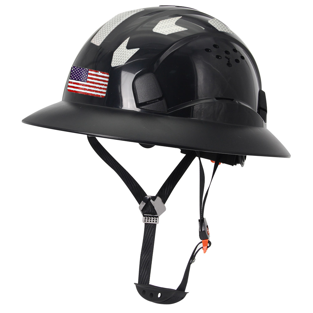 CE Full Brim Safety Helmet with Reflective Sticker Construction Hard Hat Protective Working ANSI Rescue Cap for Engineer: Red