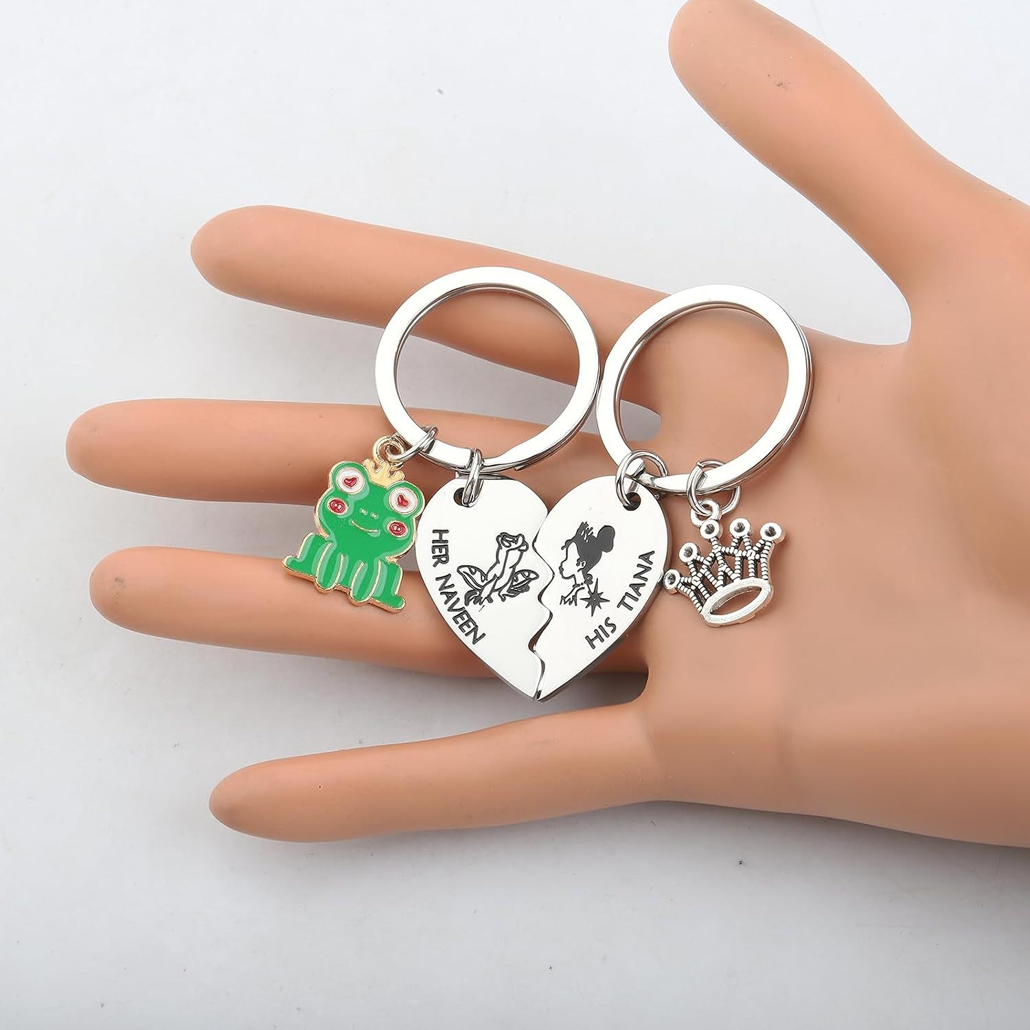 1 paar kikker en prinses sleutelhanger zoete sleutelhangers DIY sieraden