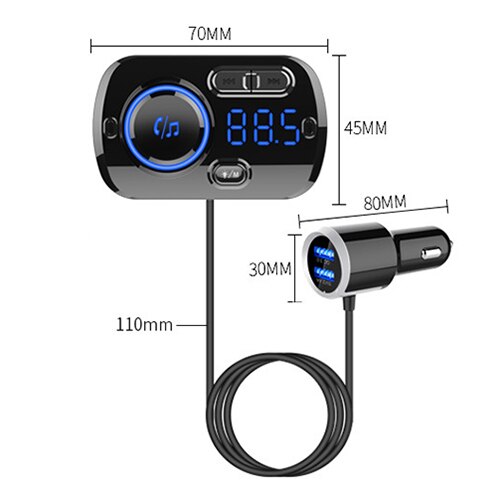 BC49BQ Bluetooth Auto MP3 Fm Charger Auto Opladen Grandado