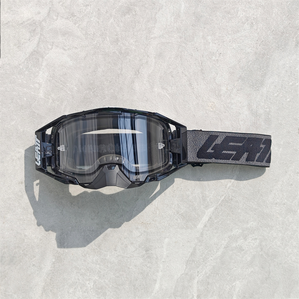 Leatt Brille Geschwindigkeit 6.5 Ultra HD Doppelschicht Anti-Beschlag-Nebellinse Moto-Cross-Brille MX Motorrad MTB ATV Rennen Skibrille: dunkel Grau