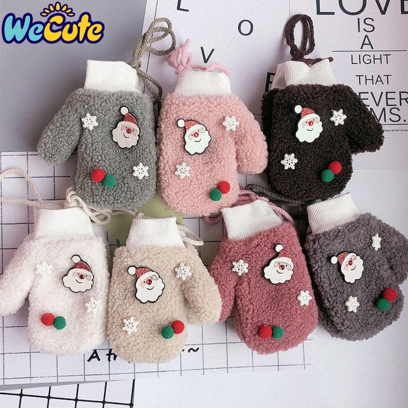 Wecute Christmas Snowflake Kids Warm Gloves for Boy Girl Winnter Versatile Kids Baby Gloves Christmas for Kids