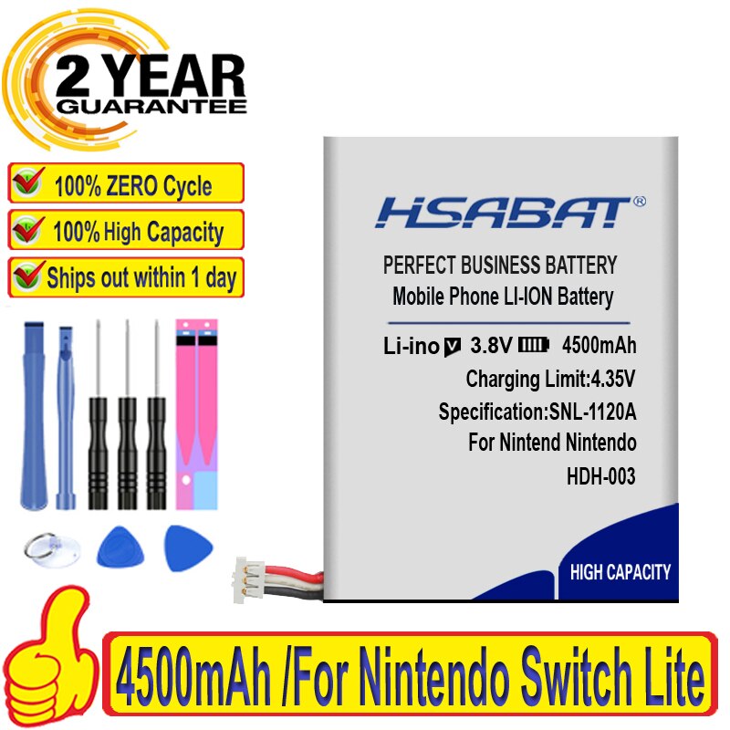 Top 100% 4500Mah HDH-003 Batterij Voor Nintendo Schakelaar Lite Game Speler Batterijen + Gratis Tools