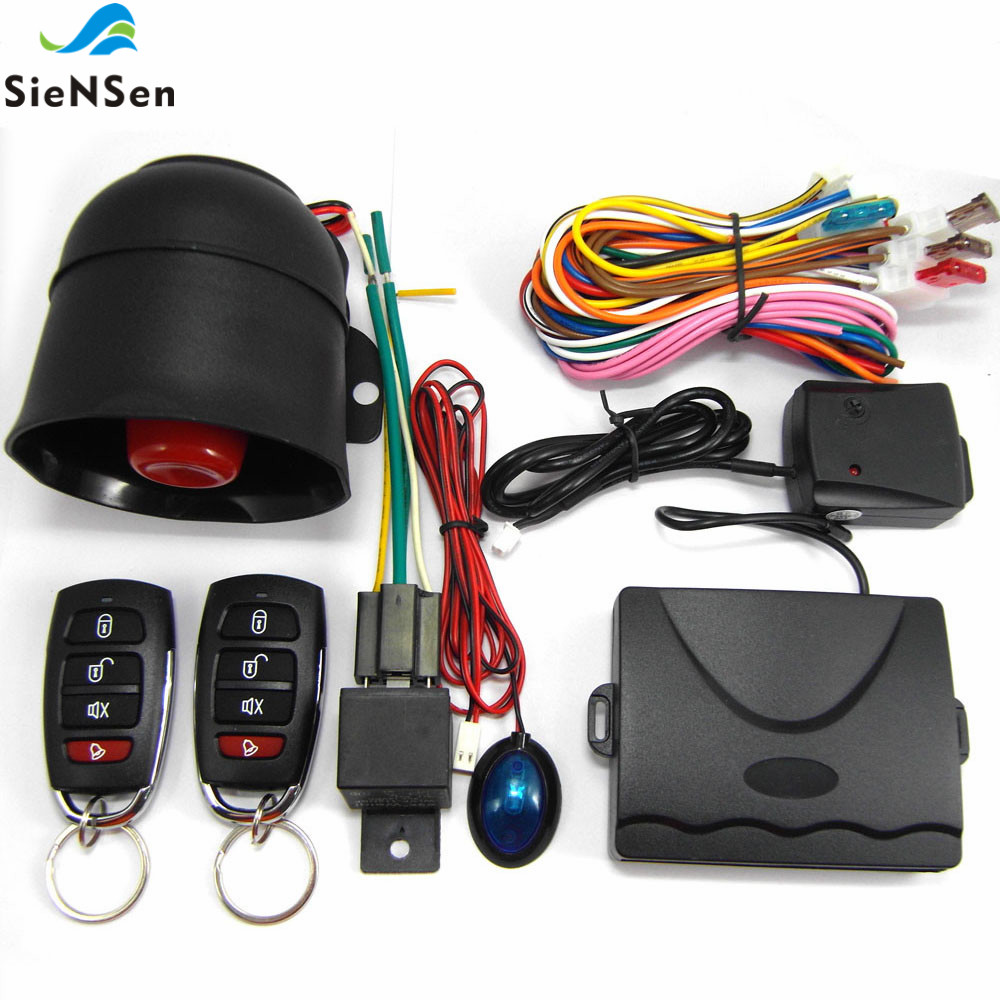 SieNSen 1 Set Car Vehicle Protection Alarm Security Warning System Entry Keyless Siren +2 RF Remotes M802B: M802B-8101