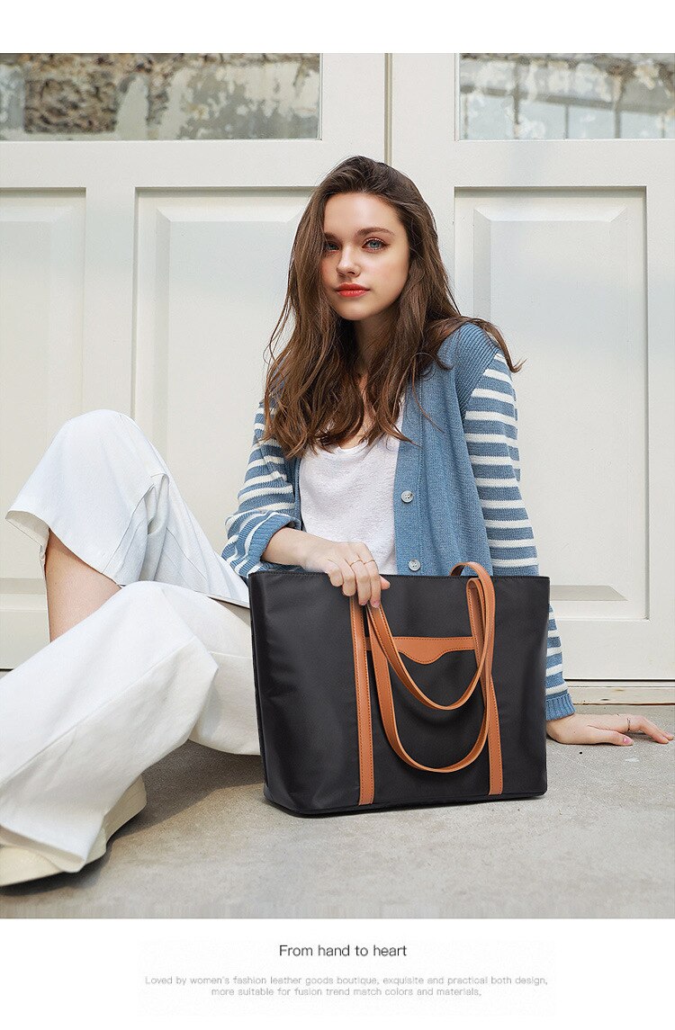 Bolso de mano de gran capacidad, bolsa de mano de tela Oxford, portátil, a la , Europa y Estados Unidos,