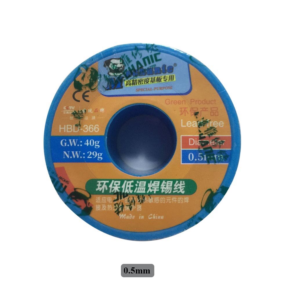 Fil à souder, fil en étain 0.3/0.4/0.5/0.6 MM, Flux de solage, fil de soudure à souder, fer à souder sans plomb, basse température, fil en étain: 0.5