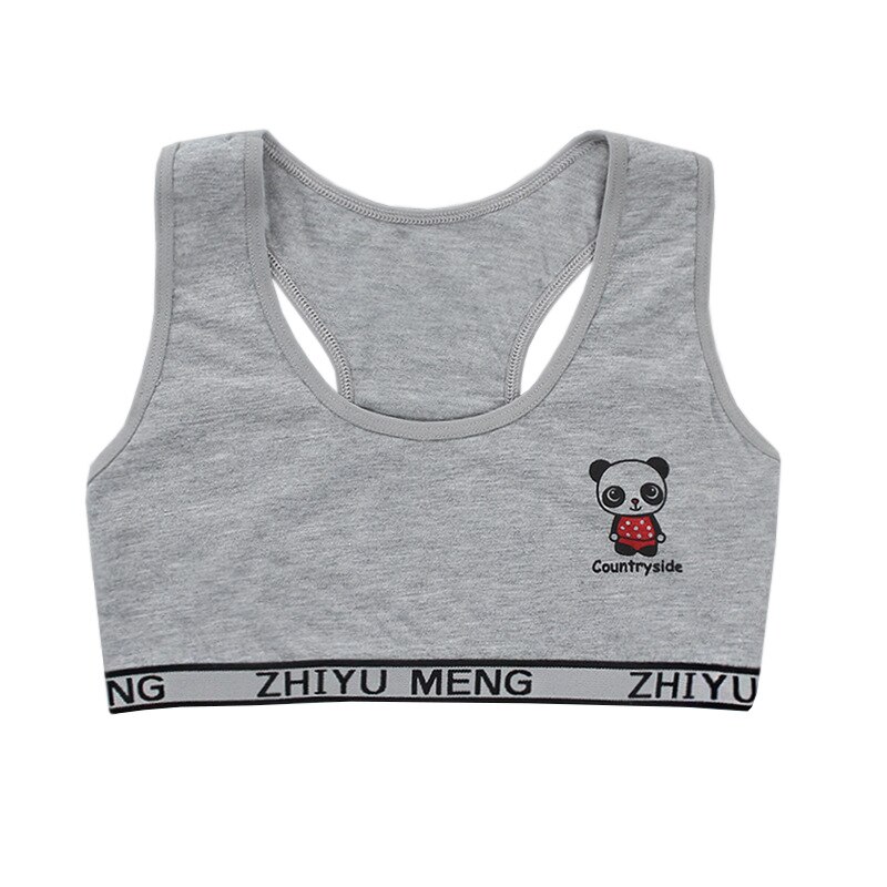 Girls Training Bras 12 Kids Soft Underwear 14 Girl Accessories Breathable 10 Children Bras for Teen Girl 8-16y Kids Tube Topic: Gray