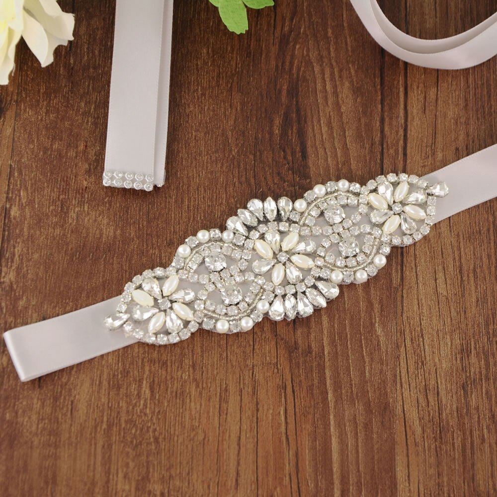 bridal belt sash Bridal Dress Belt Woman Party Belt Prom Dresses Belt Beaded Pearl Wedding Belt Girls Pearl Belts Wedding Sash: Gray