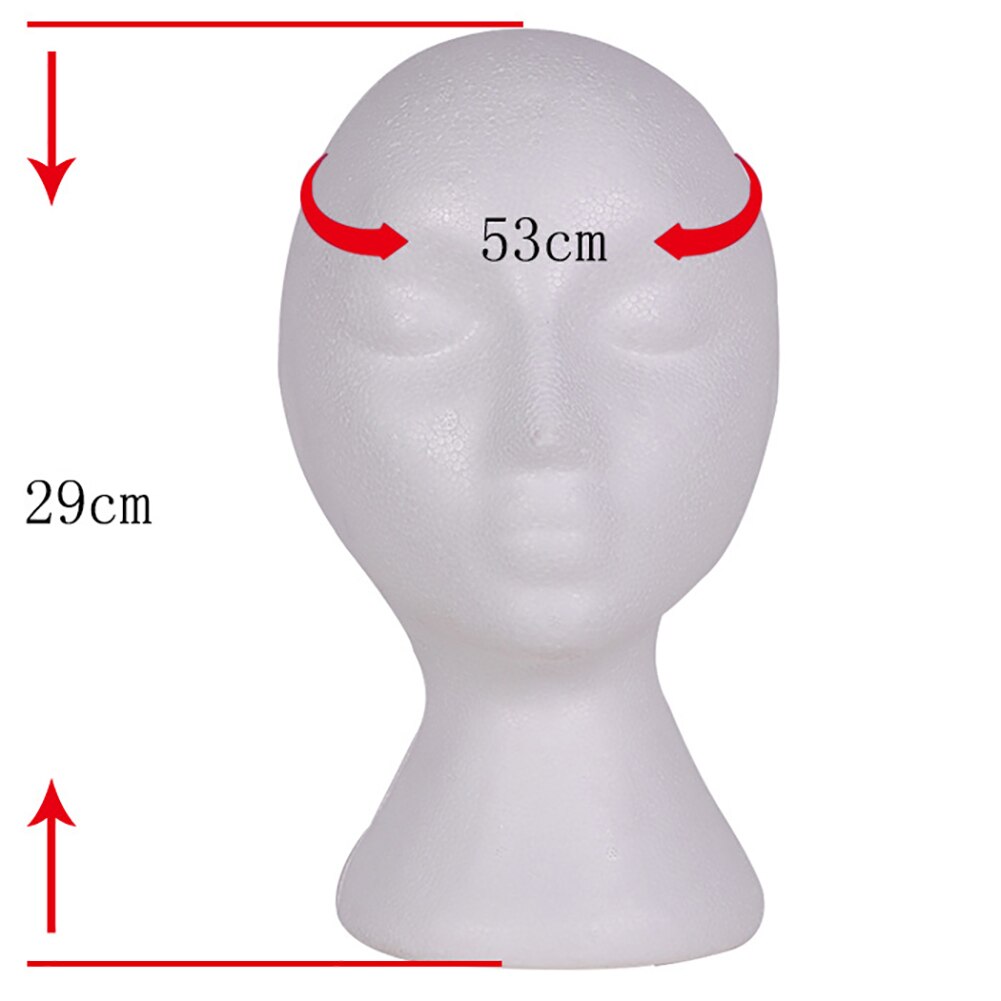 Plus size piepschuim mannequin hoofd model zonnebril brilstandaard hoed pet display houder schuimhoofd voor pruik vrouwen
