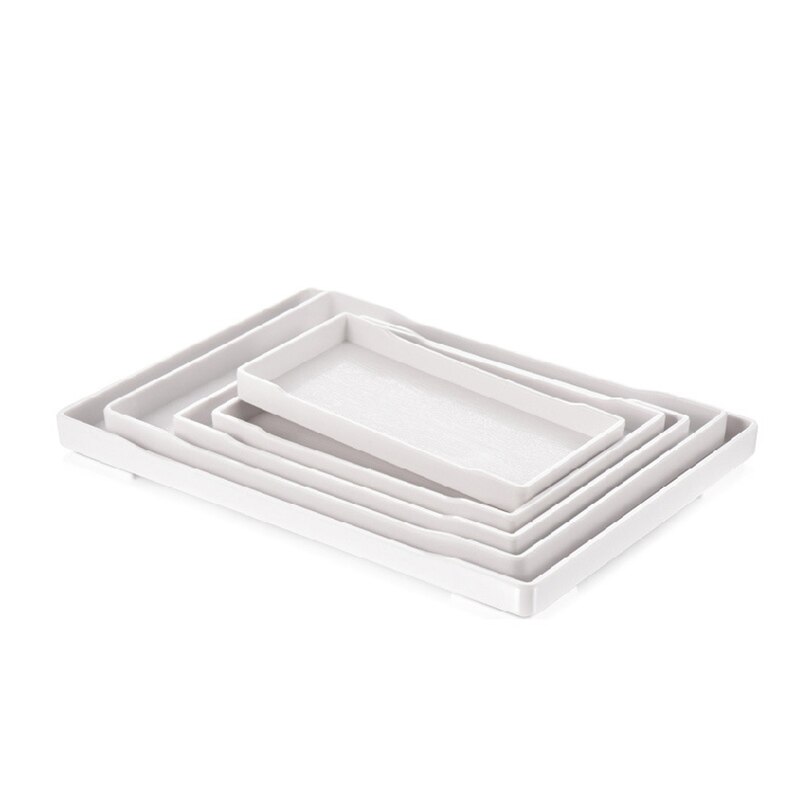 Serving Tray Rectangular Plastic Tray Food Serving Trays for Restaurant Home Hotel Trays Durable TSH Shop