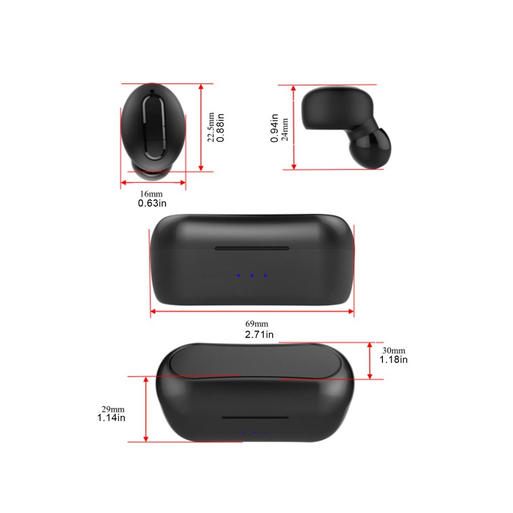 V1 wireless headsets for Mobile Phones Android IOS Long Transmission Distance mini Headphones changable ears