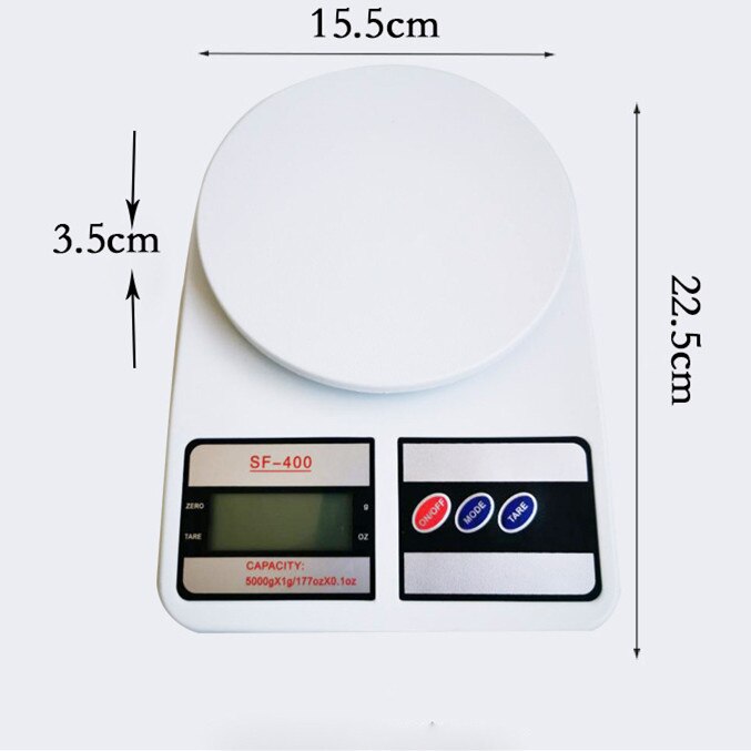 Portable 5kg Digital Scale LCD Electronic Scales Steelyard Kitchen Scales Postal Food Balance Measuring Weight Libra: 10kg 1g