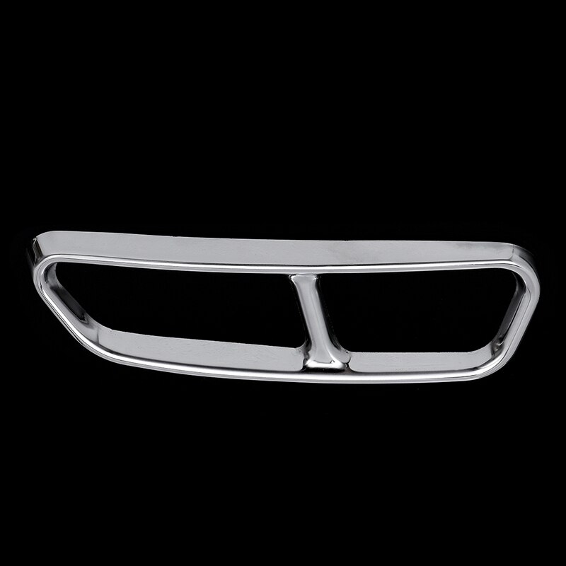 AU05 -Rear Dual Exhaust Muffler Tail Decor End Pipe Tip Cover Trim For A6 C7