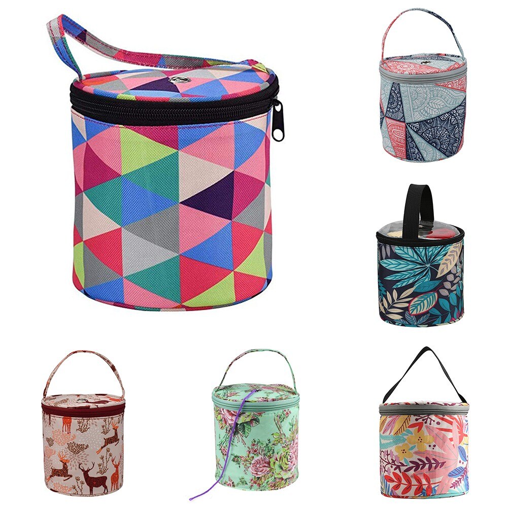 1PC Wool Yarn Bag Knitting Bag Oxford Cloth Crochet Organizer Yarn Knitting Tote Bag For Crochet Hook Knitting Needles Yarn Ball