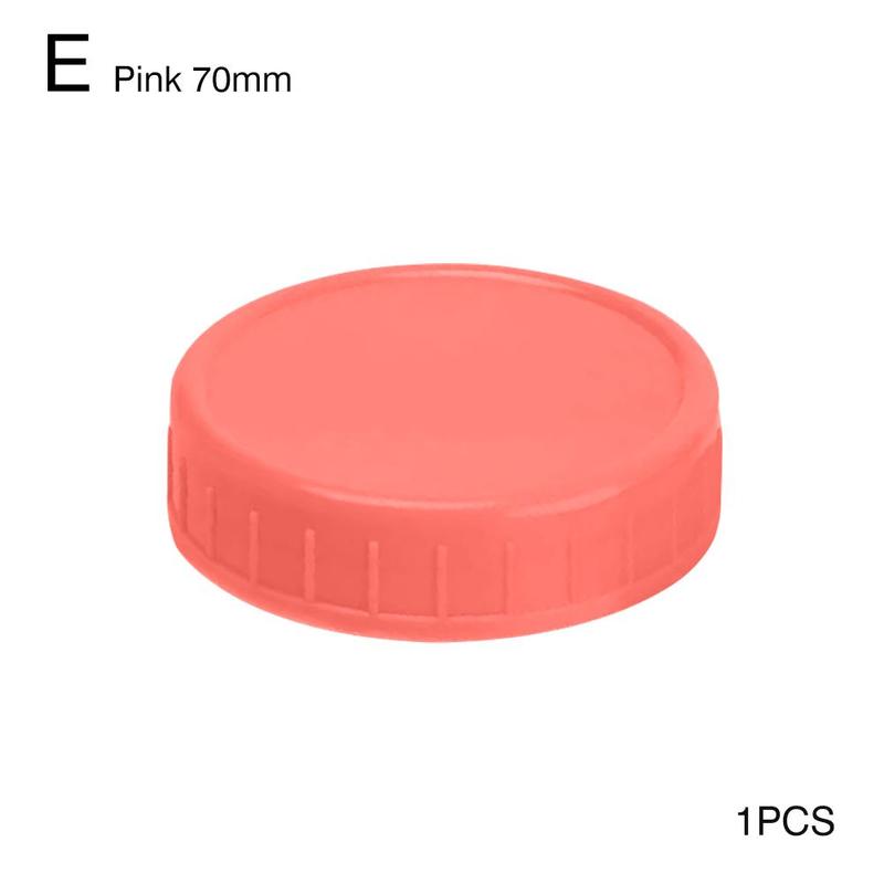 70/86mm Mason Jar Lids Leak Proof Seal Silicone O Ring Plastic Screw Lid Universal Storage Cap Cover For Wide Mouth Mug Cannings: E