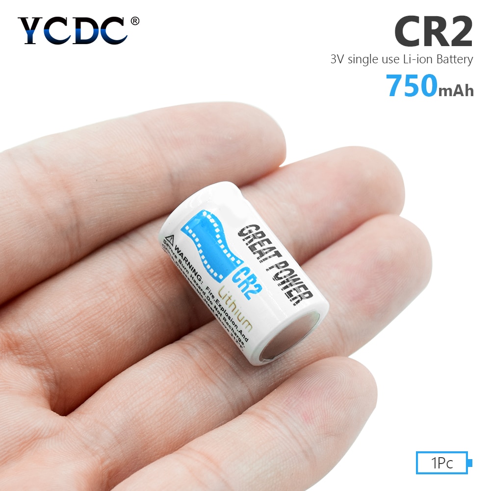 Ycdc 750Mah CR2 Batterij 3V Lithium DLCR2 5046LC Batterijen Voor Camera Alarm Systeem Primaire Lithium Batterij