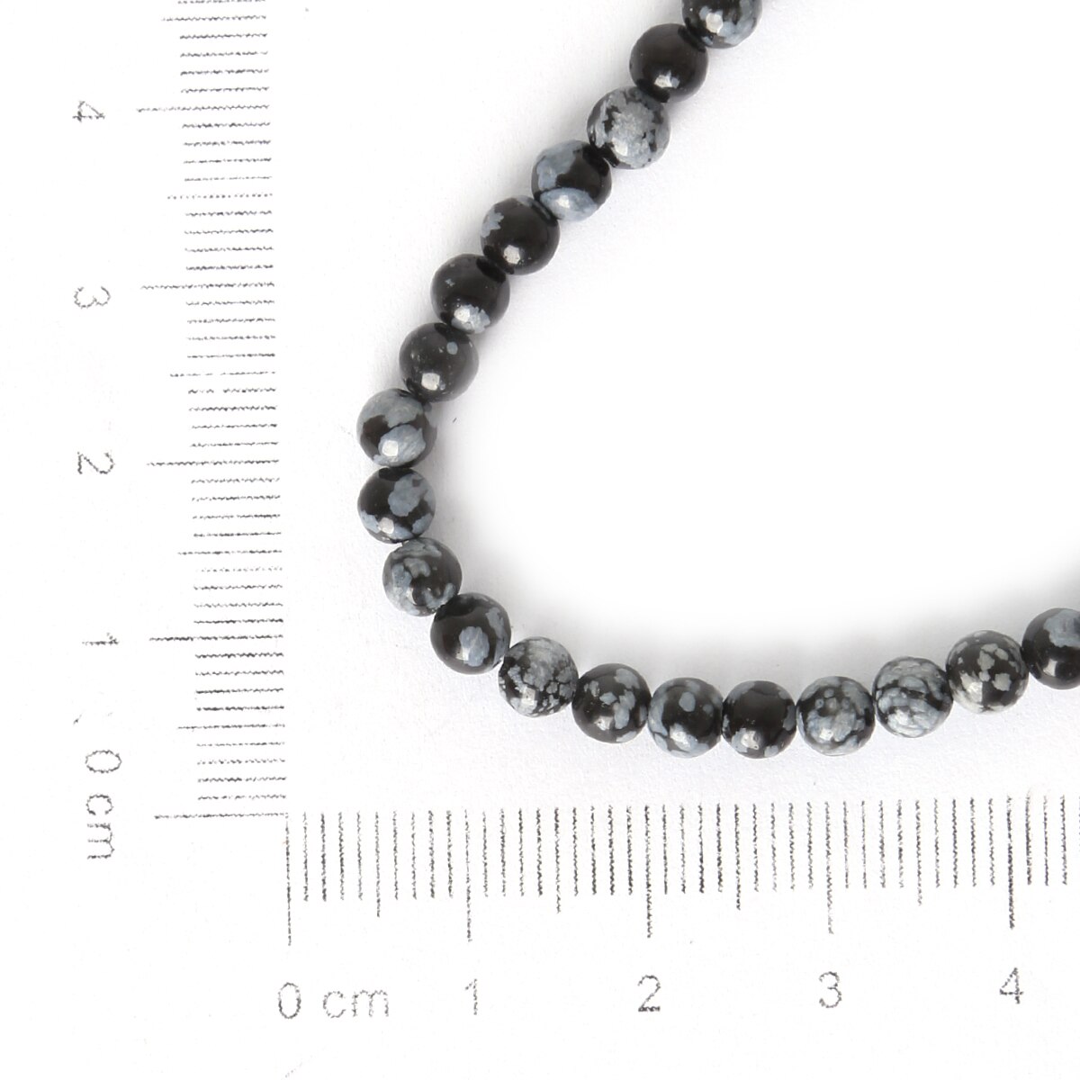 Best Verkopende Maat 4 6 8 10mm Sneeuwvlok Obsidiaan Kralen Ronde Natuursteen Kralen voor Sieraden Maken DIY Armband: 4mm 93pcs