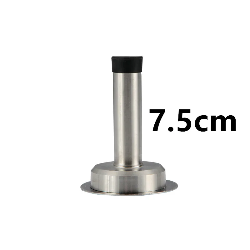 Rubber Wall Mounted Door Stopper Stainless Steel Door Stops Holder Catch Floor Fitting With Screws Bedroom Home Hardware: Red