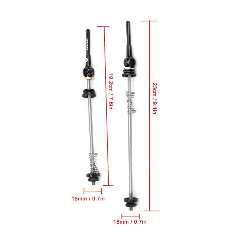 Bicycle Quick Release Skewer Mountain Bike Front Rear Quick Release Lever Skewer Bike Wheel Hub QR Skewer Rod: Type2 Black